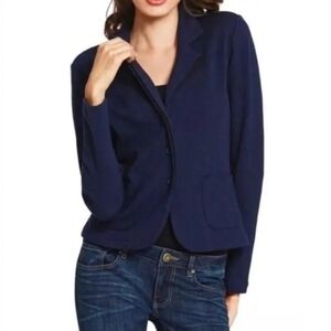CAbi Dark Blue Women's Breakthrough Knit Blazer